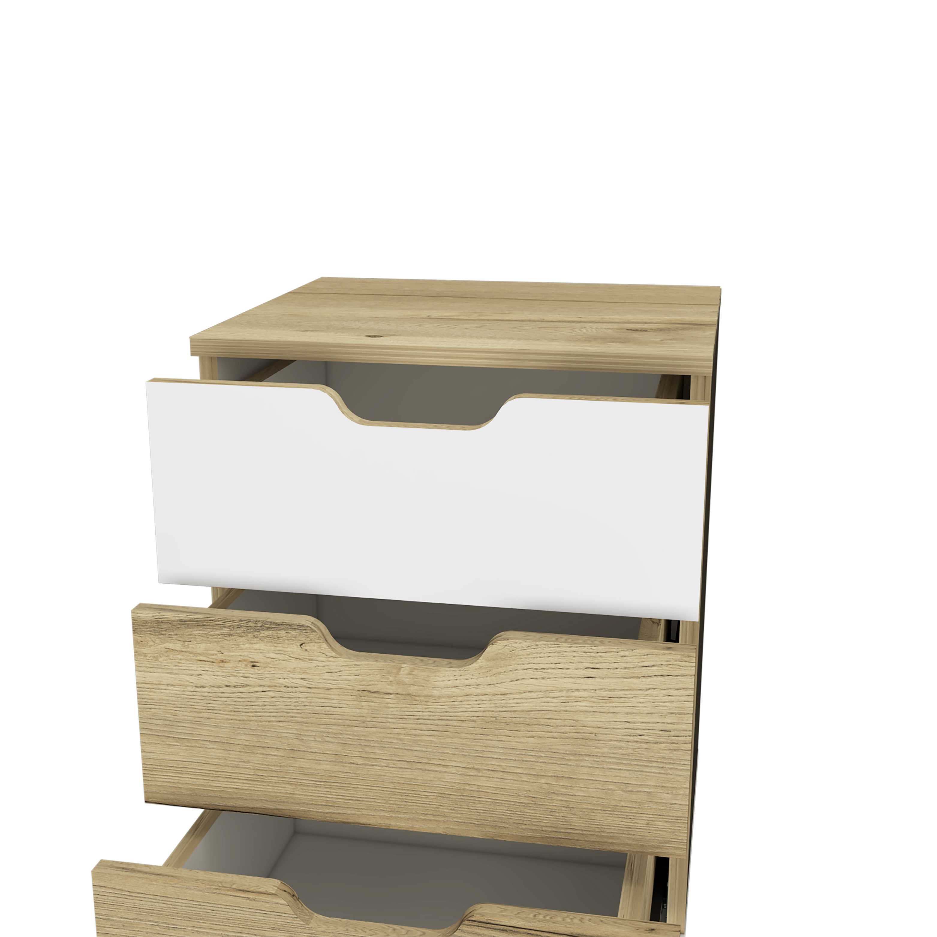 Mueble archivador de oficina vilna, con ruedas duna / blanco