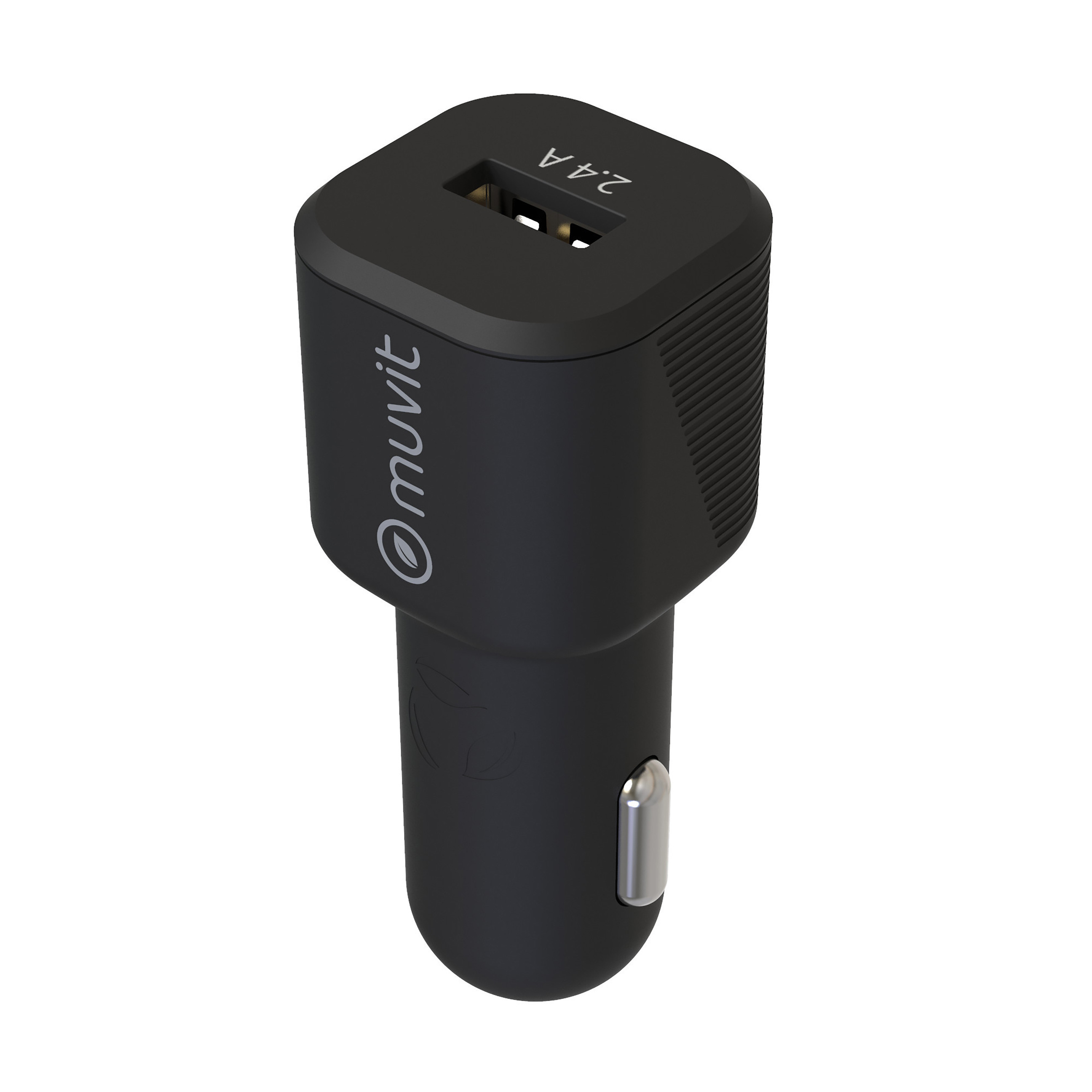 Adaptador Cargador Mechero de Coche USB Negro para Teléfonos