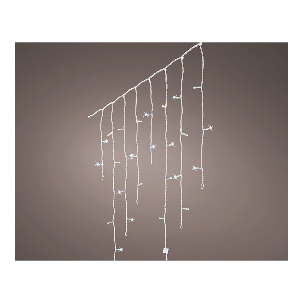 Cortina Led Icicle Lights Parpadeante 580 Cm 240l Luz Fria Alm