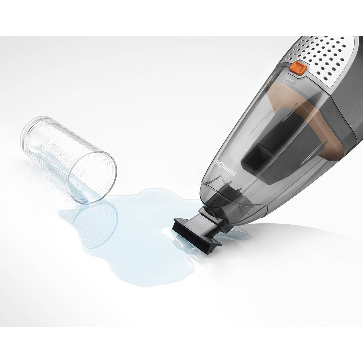 Bomann Aks 713 Aspiradora De Mano Sin Cable, Aspirador Húmedo / Seco, Sin Bolsa, Batería 12 V, Potente, Toma V Para Coche