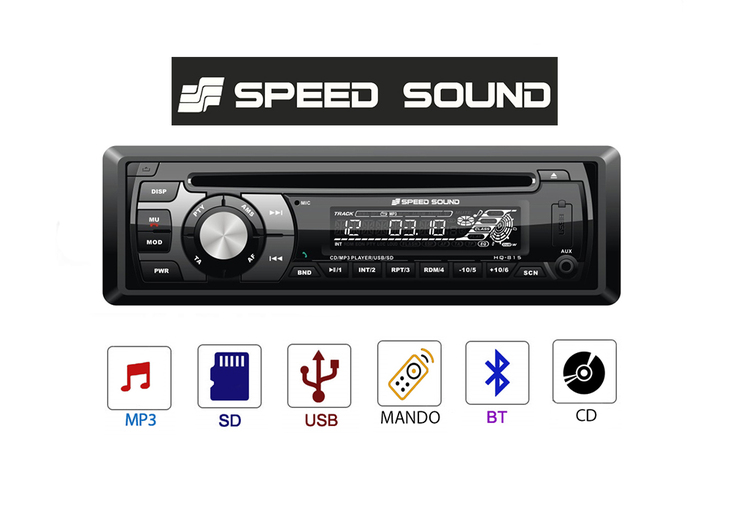 Radio de coche VORDON con manos libres Bluetooth, reproductor MP3