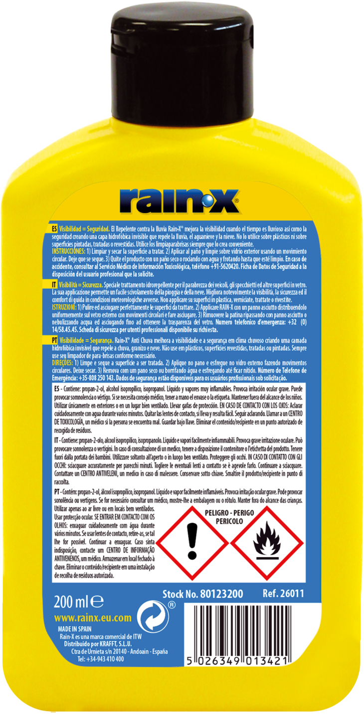 Limpiaparabrisas Anti-Lluvia Rain X, Krafft