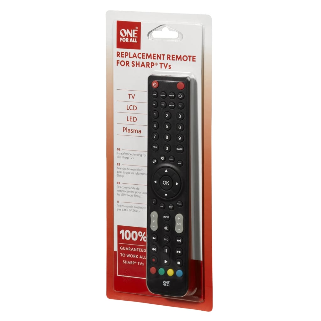 One For All Mando a distancia de TV de reemplazo Philips negro