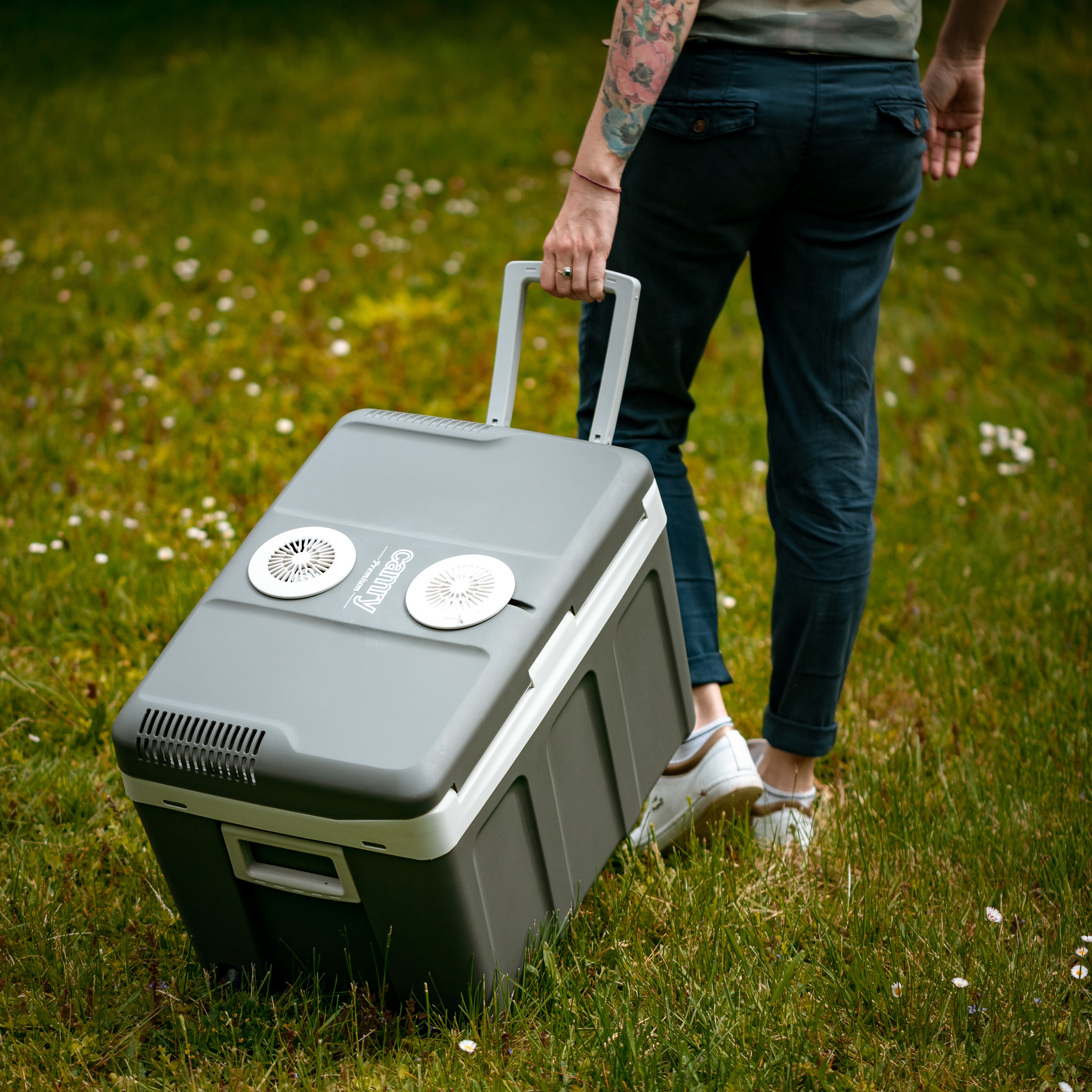 Nevera Portátil Eléctrica de Viaje, Coche, Camping Gris Adler AD 8078