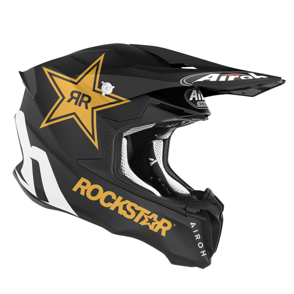 Casco Off Road 2.0 Rockstar 2022 Motocross Negro M Airoh