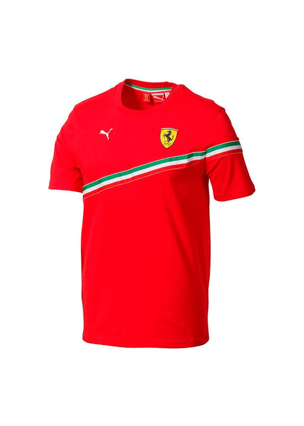 Camiseta Ferrari Bandera Italia. Color Rojo Talla L