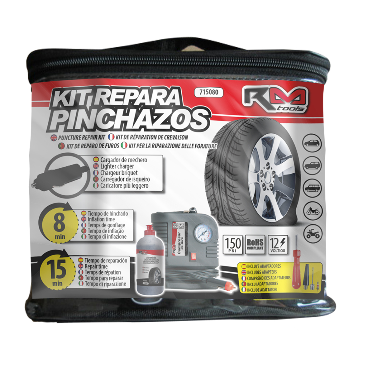 Repara pinchazos para coche y kits antipinchazos