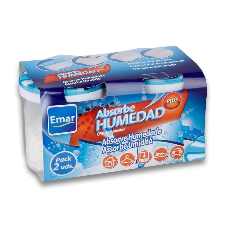 9805 Absorbe Humedad 2x 180 Ml. ( 2 X90 Gr.)Hermético Anti Vertidos Emar