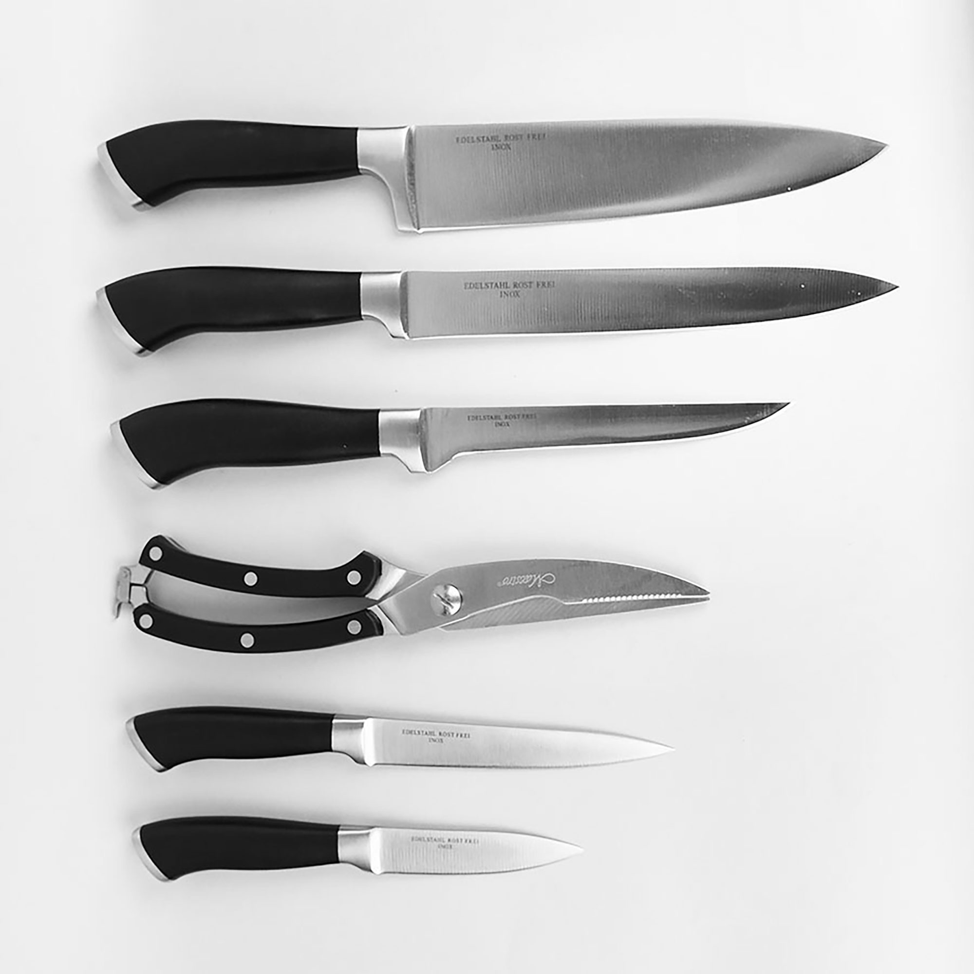 Juego de cuchillos de cocina de chef moderno sin bloque, juego de cuchillos  de chef, juego de cuchillos para cocina, acero inoxidable, afilado, marca