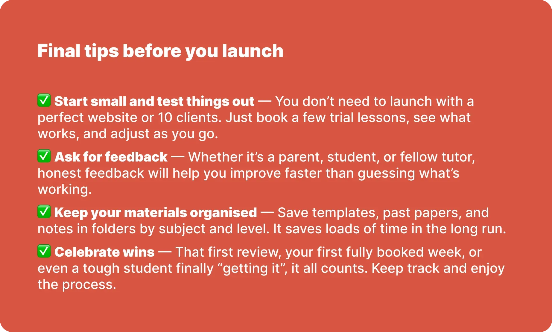 tips-before-launching