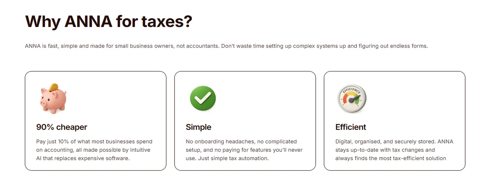 Why ANNA for taxes