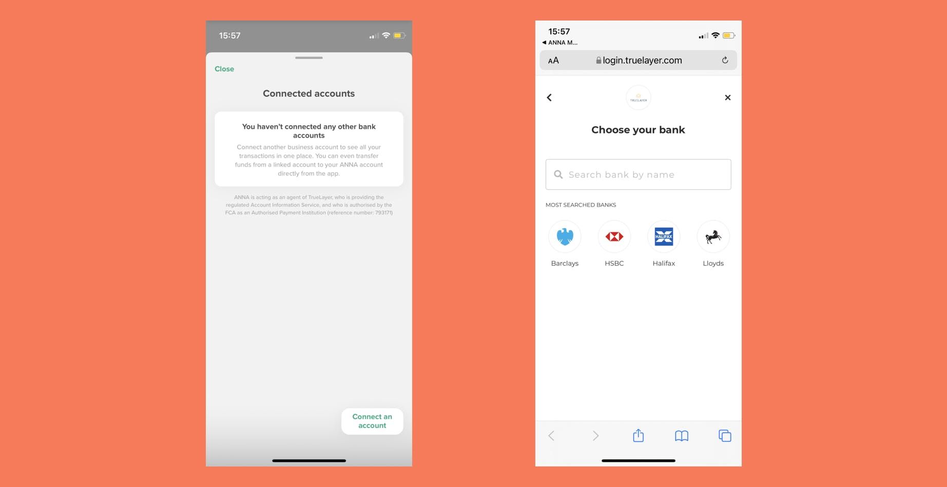 Connecting your bank account to ANNA