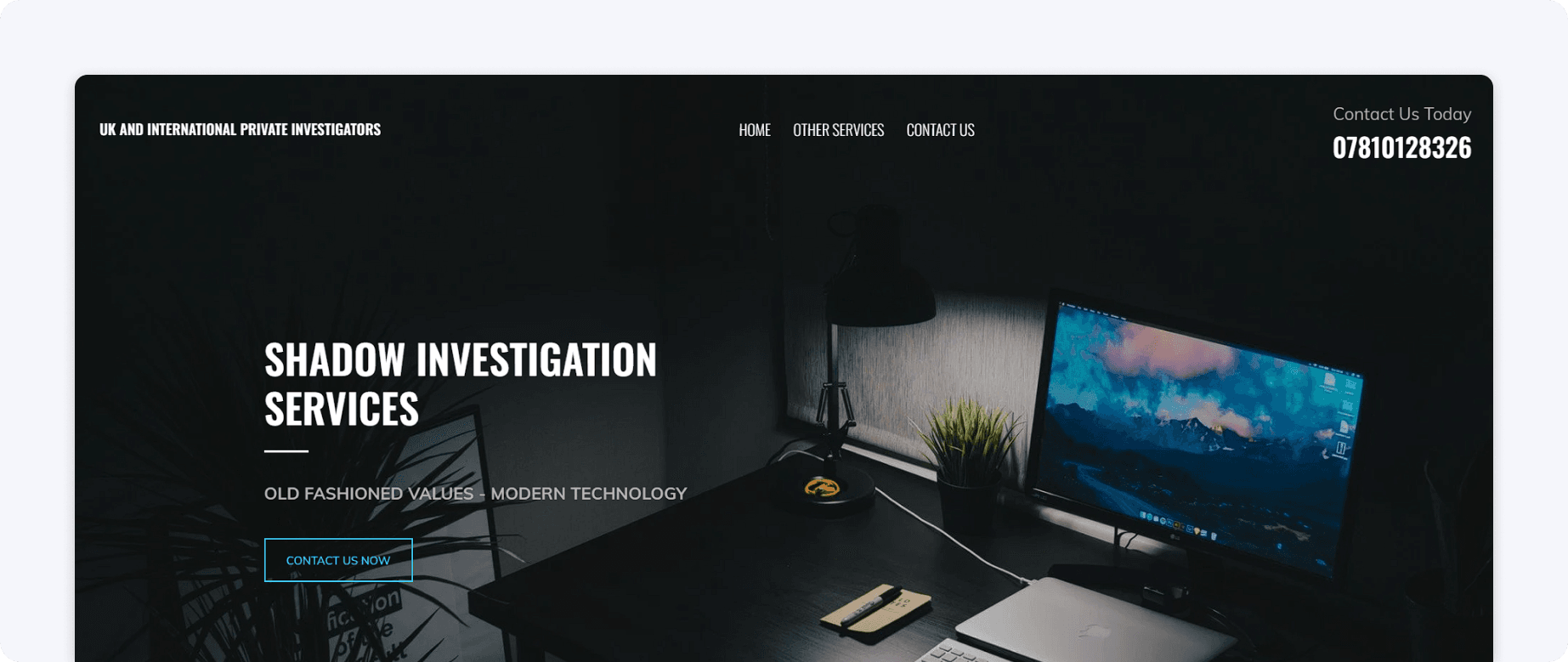 Shadow investigations Example