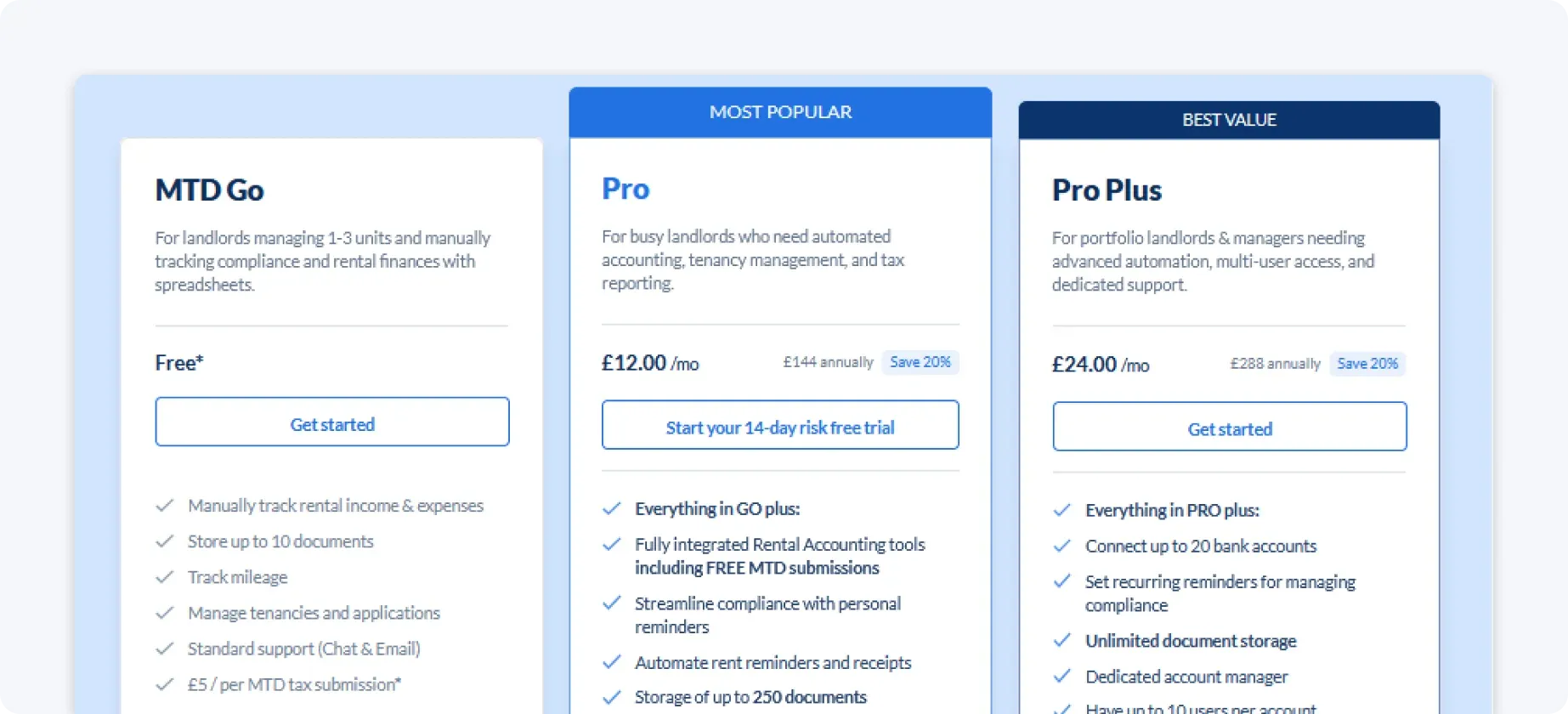 landlord-studio-pricing