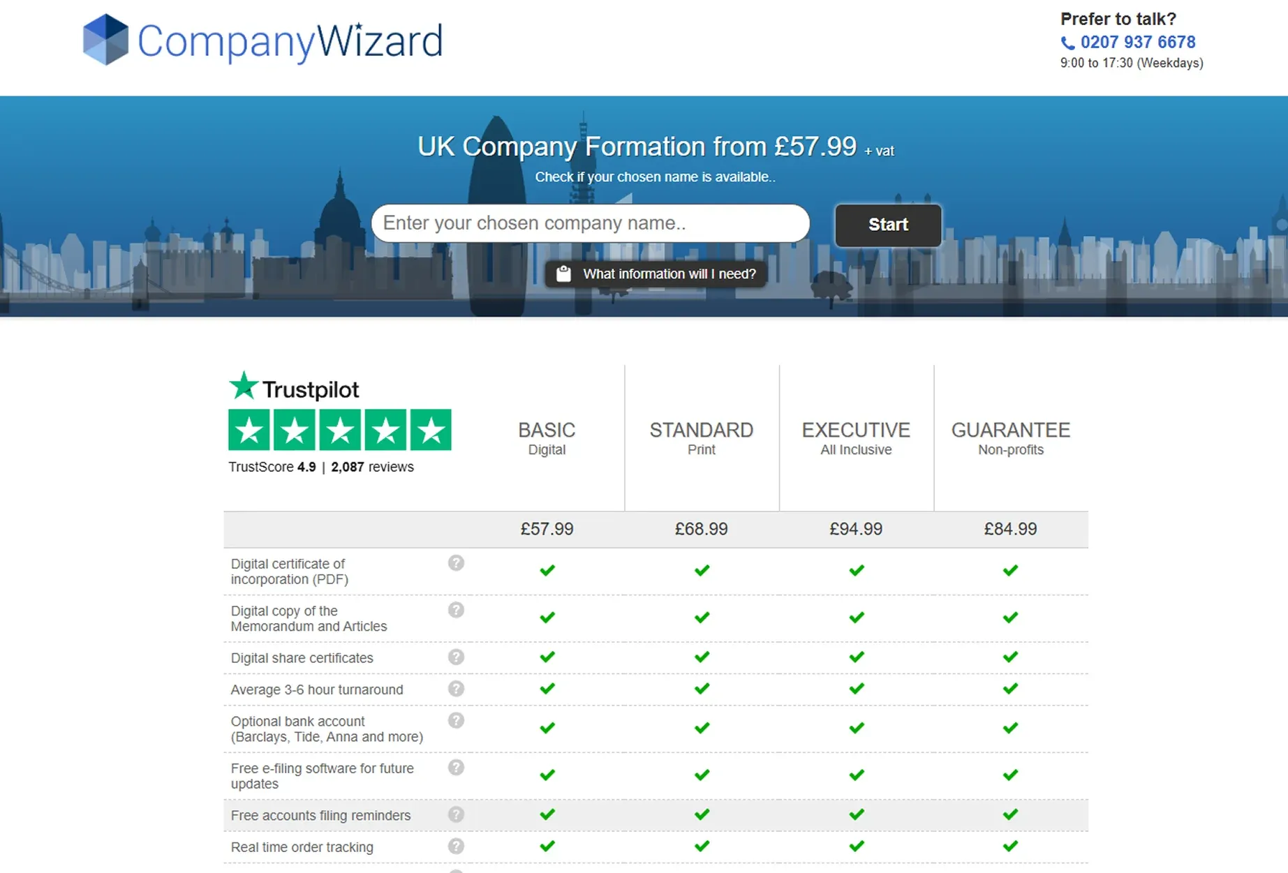 company-wizard-homepage