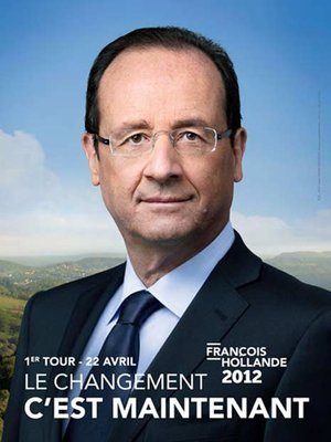 法國總統歐蘭德去年競選時以「改變，就是現在！」作為競選主軸，在如今的民調看來格外諷刺。（photo by 網路截圖）