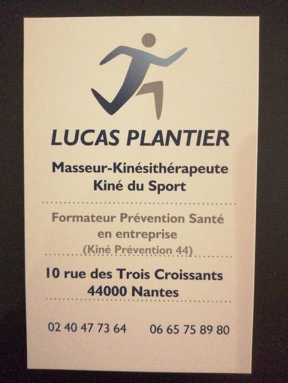 image kinésitherapeute Lucas Plantier Kiné du Sport Cabinet des 50 Otages