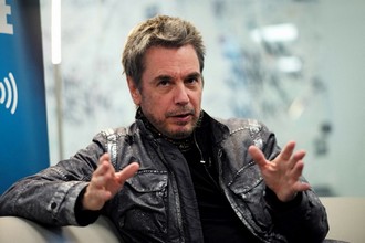 French electronic musician Jean-Michel Jarre answers questions during an interview with Agence France-Presse in New York on May 12, 2017.  Jarre, one of the pioneers of electronic music, will perform at Radio City Music Hall in New York on May 20 as part of his first-ever tour of North America. The French artist has arranged some of the largest concerts in music history with elaborate light shows over cities such as Moscow and Houston but has never previously gone on a tour of North America.
JEWEL SAMAD / AFP