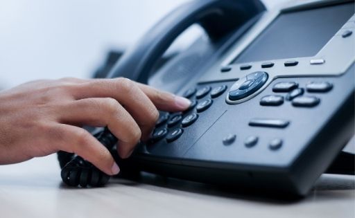 Transferring a call to the answering service.