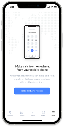 call and text through the answerconnect app