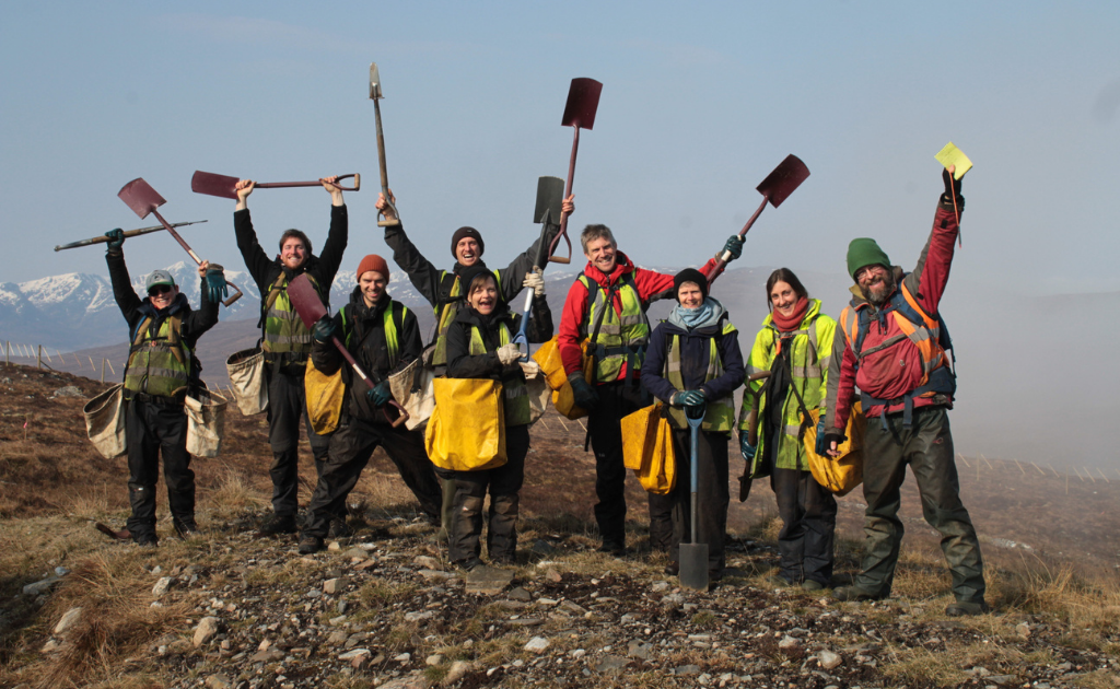 Volunteers to help increase forestation in highlands in Scotland