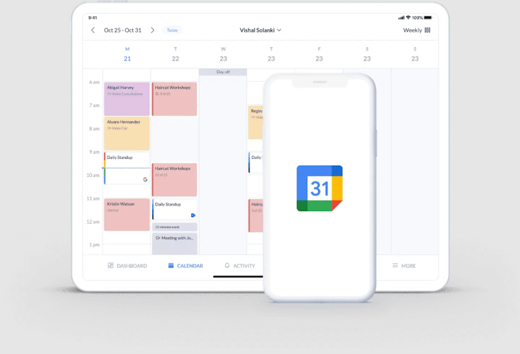 Setmore Google Calendar live answering integration