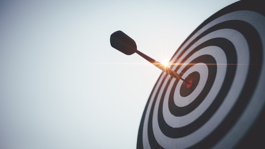 Bullseye is a target of business. Dart is an opportunity and Dartboard is the target and goal. So both of that represent a challenge in business marketing as concept.