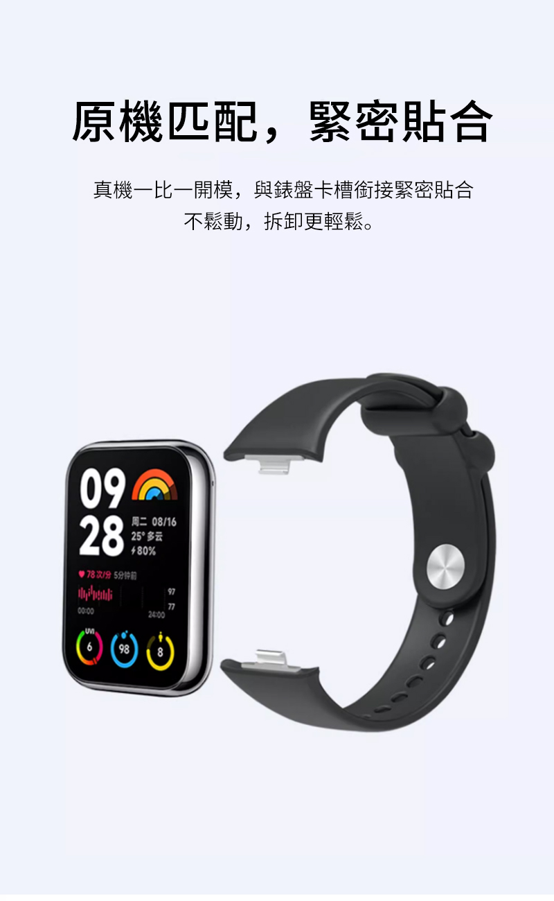 原機匹配,緊密貼合真機一比一開模,與錶盤卡槽銜接緊密貼合不鬆動,拆卸更輕鬆。2878次/分5分钟周08/16二25&deg;多云%9700:00987724:00