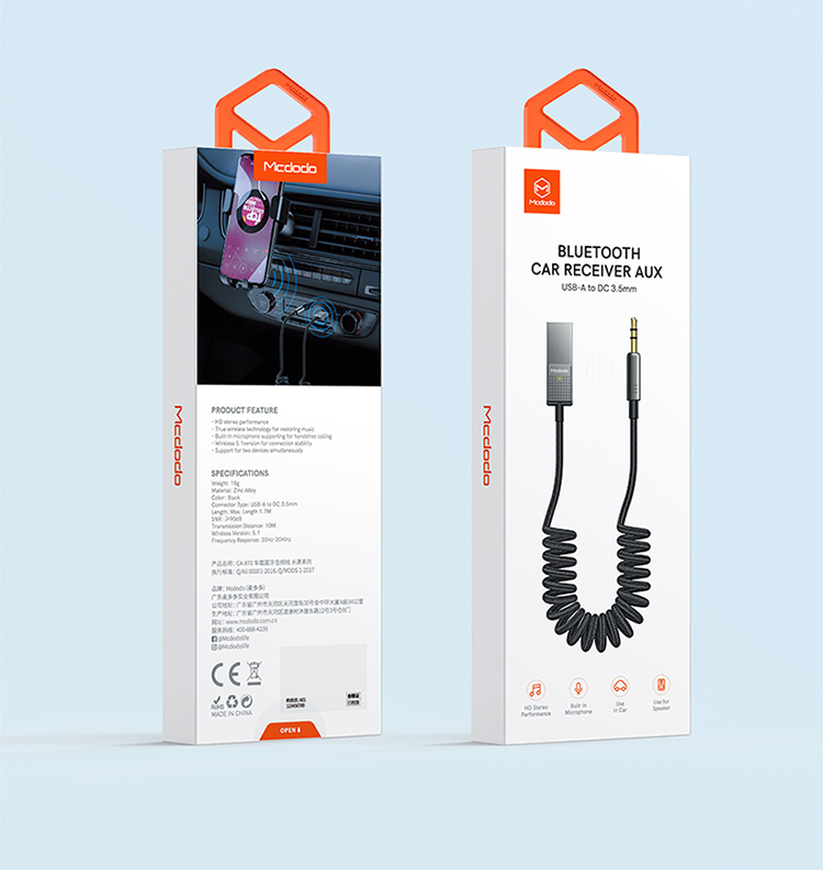 cdodoPRODUCT FETUREECIFICATIONS  A  SP   BLUETOOTHCAR RECEIVER AUXA to  McdodoM