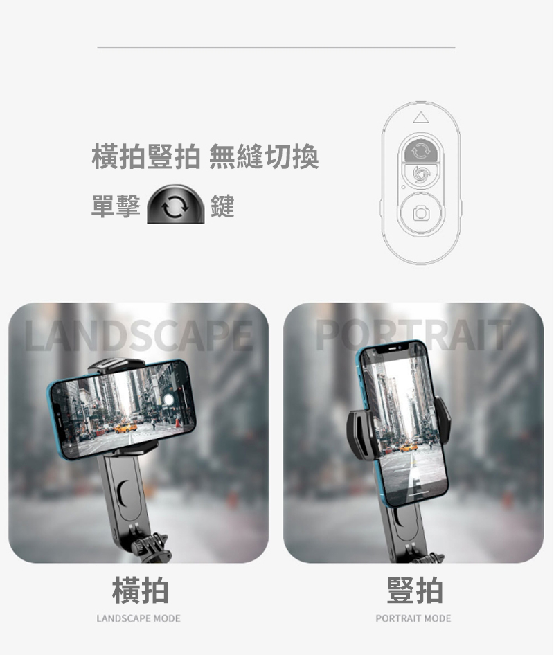 橫拍豎拍 無縫切換單擊鍵LANDSCAPEPORTRAIT橫拍LANDSCAPE MODE豎拍PORTRAIT MODE