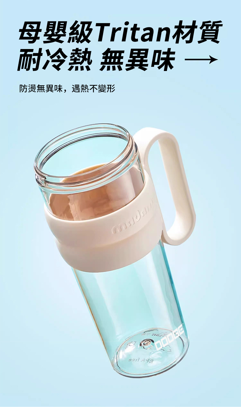 母嬰級Tritan材質耐冷熱 無異味→防燙無異味,遇熱不變形