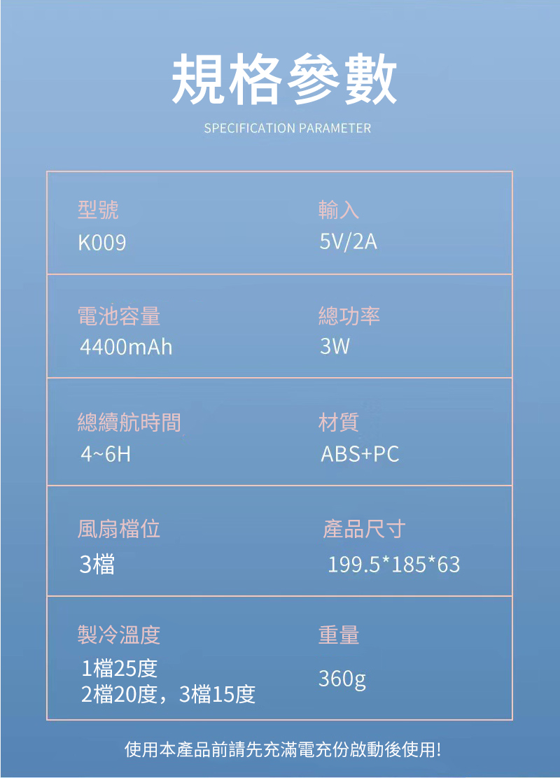 K009qeq4400mAhWѼSPECIFICATION PARAMETERJ5V/2A`\v3W`ɶ4~6HABS+PCɦ첣~ؤo3199.518563sNū125׭q360g220,315רϥΥ~eХRqRҰʫϥ!