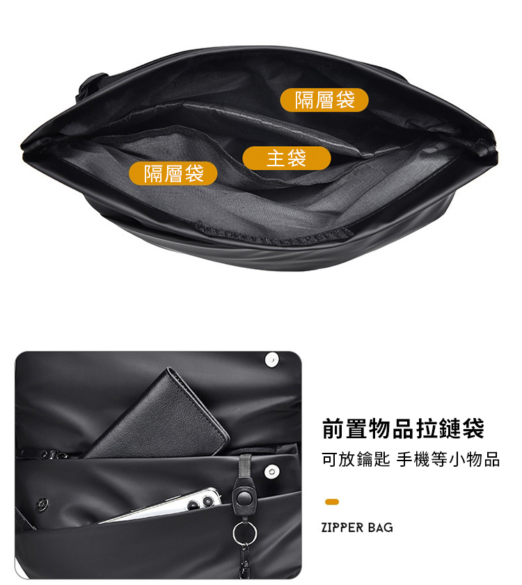 隔層袋主袋隔層袋前置物品拉鏈袋可放鑰匙 手機等小物品ZIPPER BAG