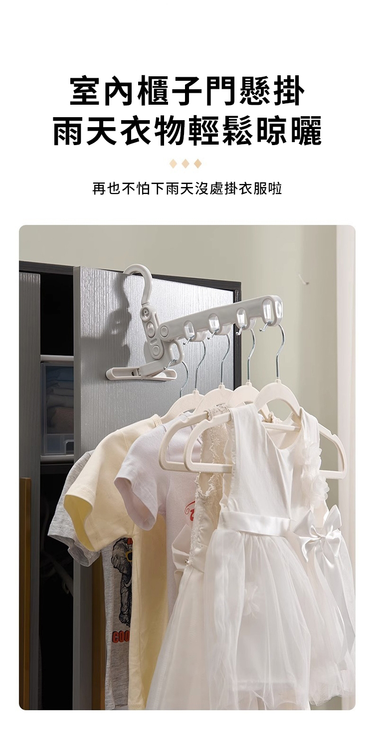 室內櫃子門懸掛雨天衣物輕鬆晾曬再也不怕下雨天沒處掛衣服啦