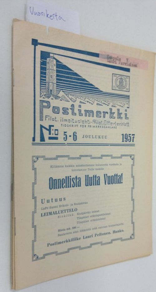 Postimerkki vuosikerta 1957 1-6 : filateelinen ilmoituslehti | Finlandia Kirja | Osta Antikvaarista - Kirjakauppa verkossa