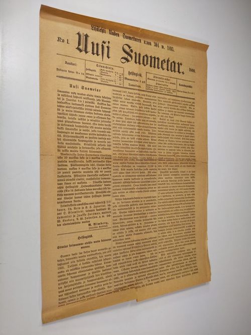 Uusi Suometar : lisälehti Uuden Suomettaren n:oon 304 w. 1893 | Finlandia Kirja | Osta Antikvaarista - Kirjakauppa verkossa