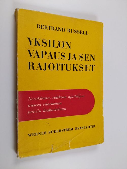 Yksilön vapaus ja sen rajoitukset - Russell, Bertrand | Antikvaari - kirjakauppa verkossa