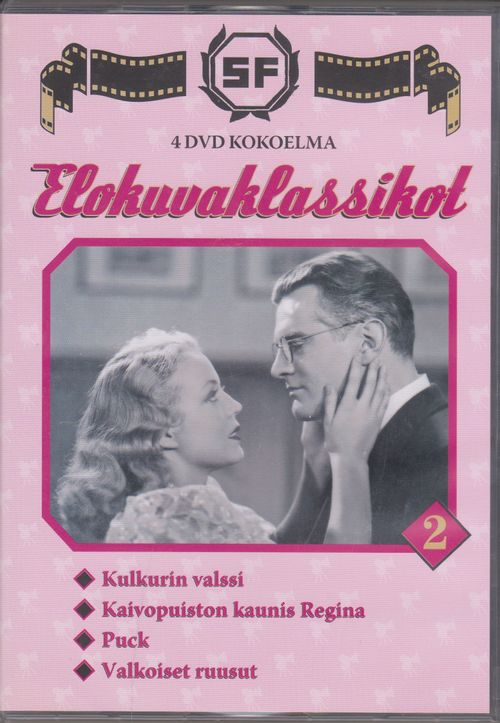 Suomen Filmiteollisuus Elokuvaklassikot 4 DVD kokoelma : Kulkurin valssi /  Kaivopuiston kaunis Regina / Puck / Valkoiset ruusut | Kirjavaari