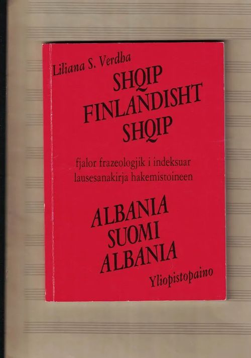 Albania-Suomi-Albania lausesanakirja hakemistoineen - Verdha Liliana Sali |  Nettinuotti | Osta Antikvaarista - Kirjakauppa verkossa