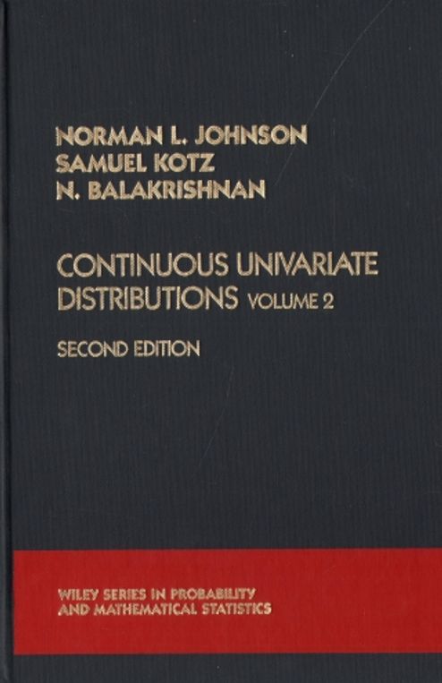 Continuous Univariate Distributions Volume 2 - Second Edition (todennäköisyys, statistiikka, tilastotiede) - Johnson Norman L. - Kotz Samuel - Balakrishnan N. | Vantaan Antikvariaatti | Osta Antikvaarista - Kirjakauppa verkossa