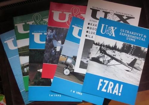 U&X Ultrakevyt & Experimental -lehti 1/1991 - 1/1994 7kpl. Kaikki ilmestyneet numerot | Vesan Kirja | Osta Antikvaarista - Kirjakauppa verkossa