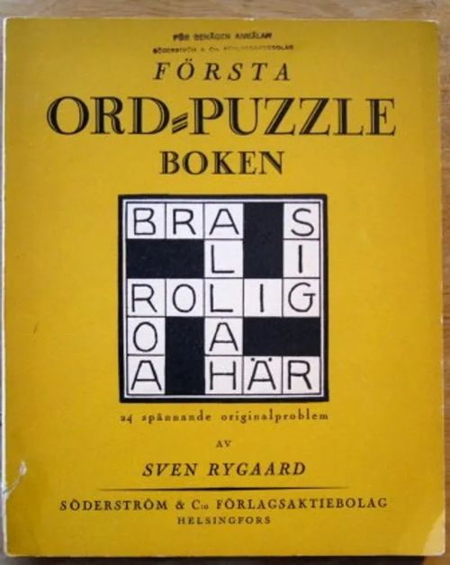 Första Ord-puzzle boken - Rygaard Sven | Kustannus Apis | Osta Antikvaarista - Kirjakauppa verkossa