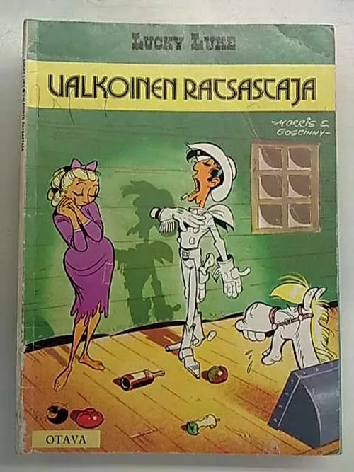 Lucky Luke - Valkoinen ratsastaja | Antikvaarinen Kirjakauppa Tessi | Osta Antikvaarista - Kirjakauppa verkossa