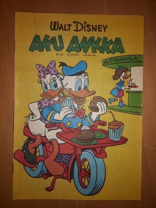 Aku Ankka 1977 nro 42 +mainos - Disney Walt | Antikvaarinen Kirjakauppa Tessi | Osta Antikvaarista - Kirjakauppa verkossa