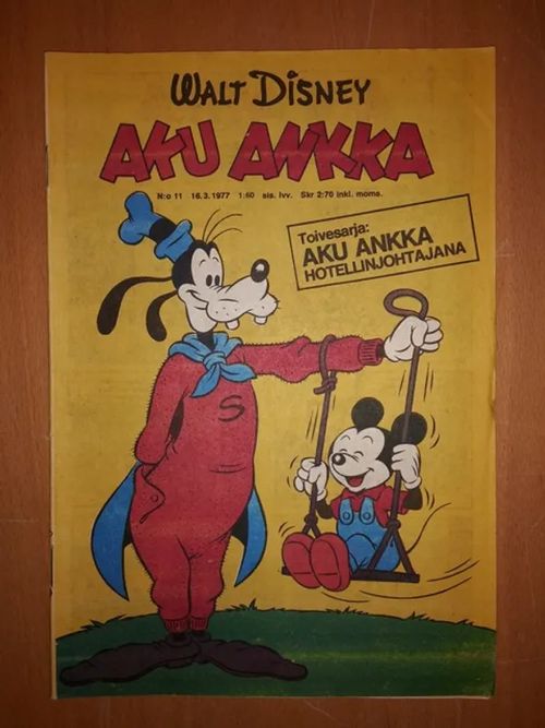 Aku Ankka 1977 nro 11 - Disney Walt, Barks Carl | Antikvaarinen Kirjakauppa Tessi | Osta Antikvaarista - Kirjakauppa verkossa