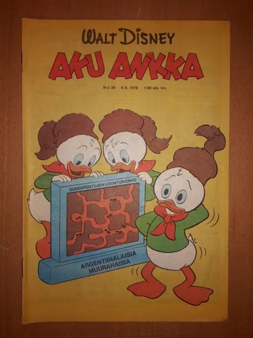 Aku Ankka 1978 nro 36 - Disney Walt, Barks Carl | Antikvaarinen Kirjakauppa Tessi | Osta Antikvaarista - Kirjakauppa verkossa