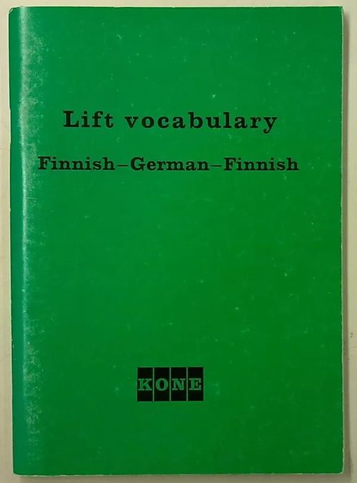 Lift vocabulary Finnish-German-Finnish - Edition 2 | Antikvaarinen Kirjakauppa Tessi | Osta Antikvaarista - Kirjakauppa verkossa