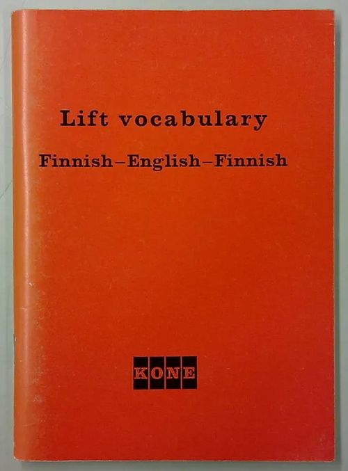 Lift vocabulary Finnish-English-Finnish - Edition 2 | Antikvaarinen Kirjakauppa Tessi | Osta Antikvaarista - Kirjakauppa verkossa