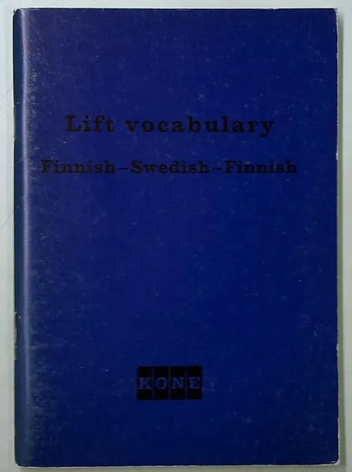 Lift vocabulary Finnish-Swedish-Finnish - Edition 2 | Antikvaarinen Kirjakauppa Tessi | Osta Antikvaarista - Kirjakauppa verkossa