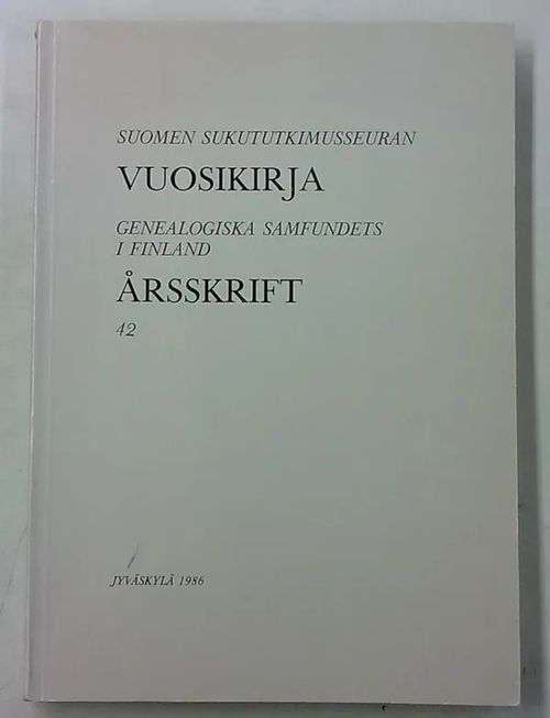 Suomen sukututkimusseuran vuosikirja 42 - Genealogiska samfundets i Finland årsskrift 42 - Herna Manu, Luther Georg, Tertti Aarno | Antikvaarinen Kirjakauppa Tessi | Osta Antikvaarista - Kirjakauppa verkossa